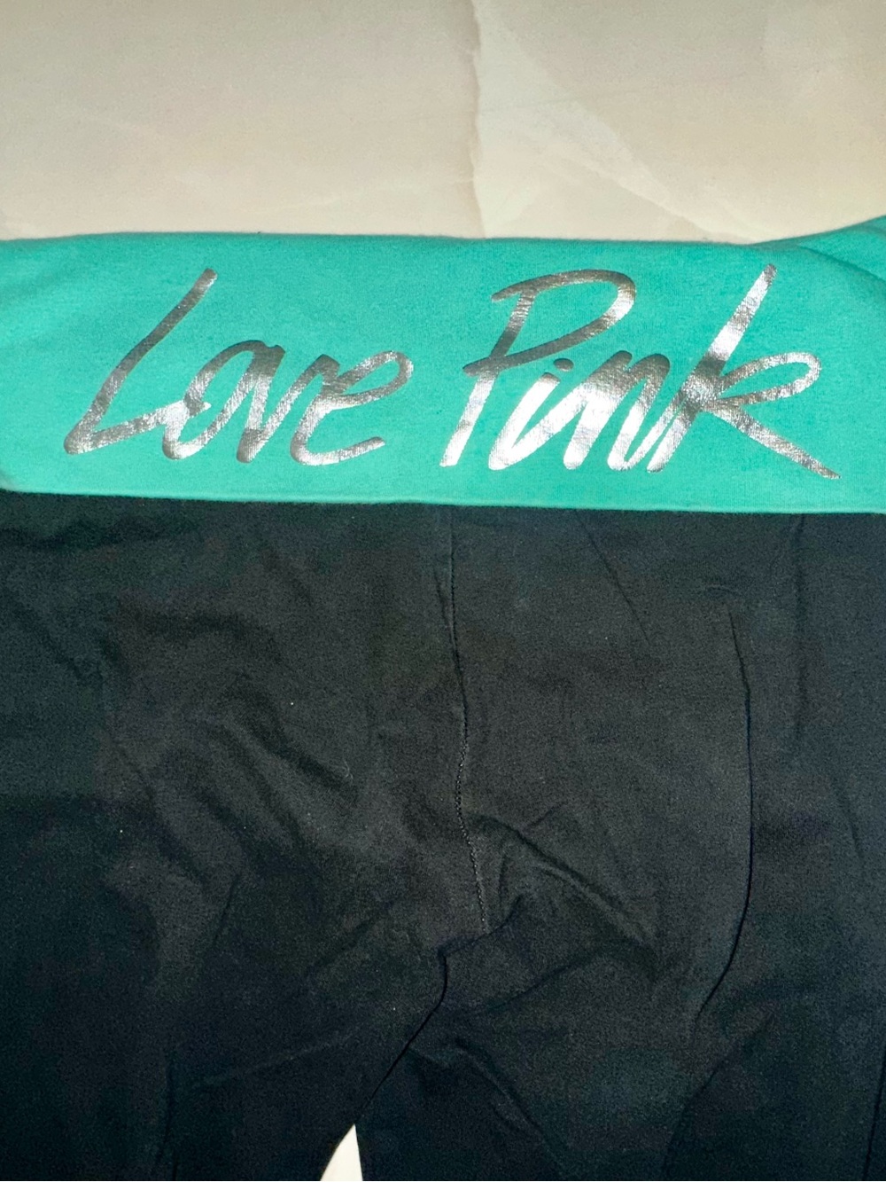 Victoria's Secret PINK Yoga Leggings - Teal & Black vintage Y2K size medium